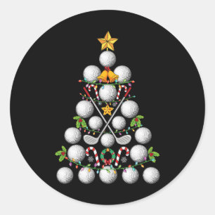 Funny Golf Boll Julgran jul Golf Kärlek Runt Klistermärke