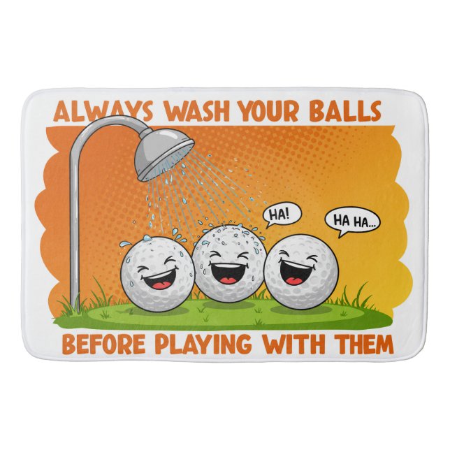 Funny Golf Bollar Bathroom Badrumsmatta (Framsidan)