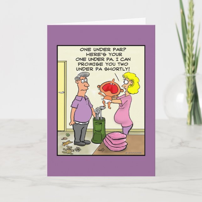 Funny Golf Card - två under Par Kort (Framsida)