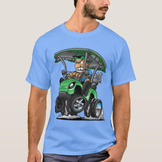 Funny Golf Cart Cartoon Golf Car and Golfing Humor T Shirt