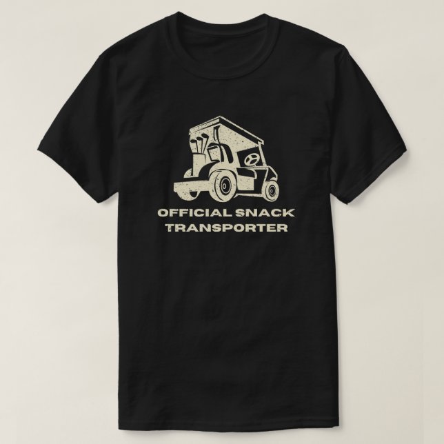 Funny Golf Cart | Officiell Snack-transportör T Shirt (Design framsida)