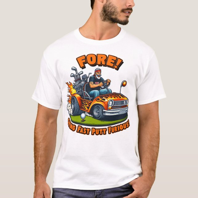 Funny Golf Cart T Shirt (Framsida)