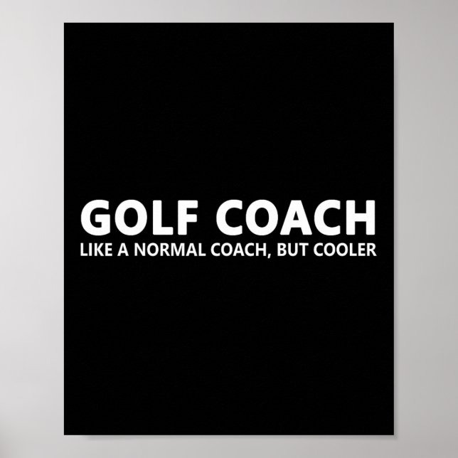Funny Golf Coach Definition Golf Coach Poster (Framsidan)