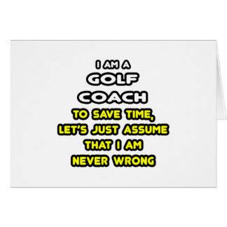 Funny Golf Coach T-Shirts and Gifts Hälsningskort