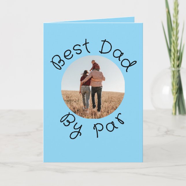 Funny Golf Dad Birthday Personalized Best Dad Par Kort (Framsida)