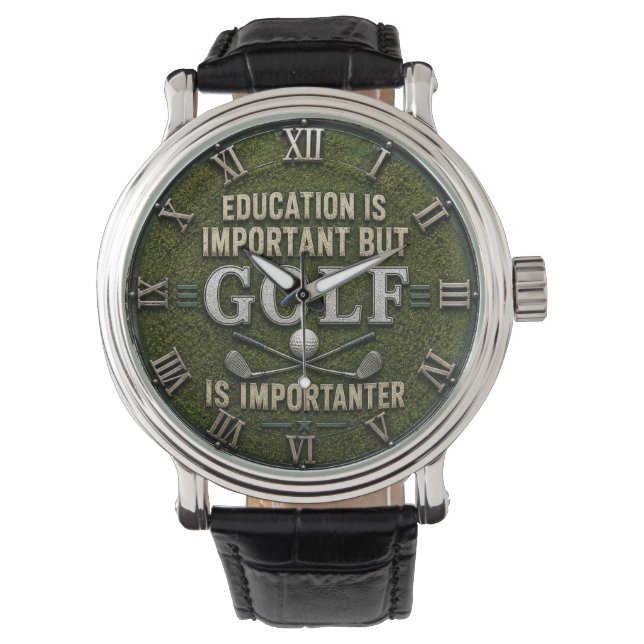 Funny Golf Decor Golfer Gift Rustic Armbandsur (Framsida)