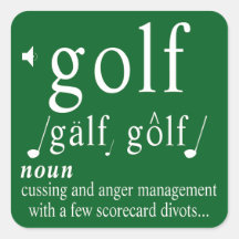 Funny Golf Definition Anger Management Humor Pun  