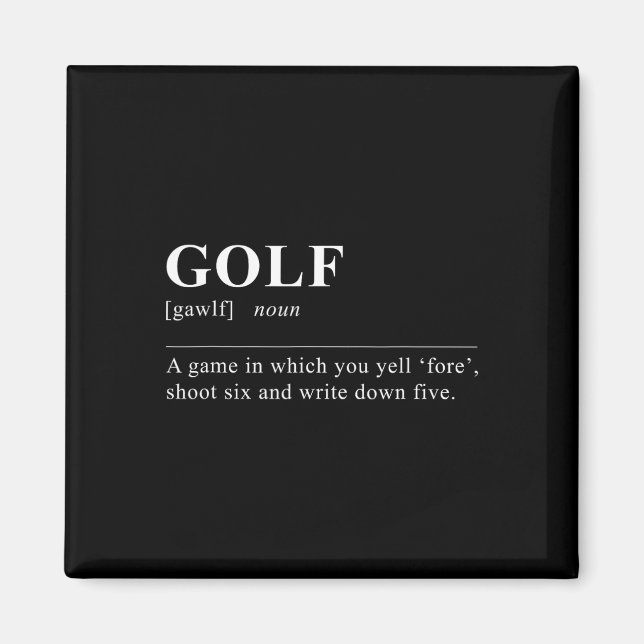 Funny Golf Definition Magnet (Framsidan)
