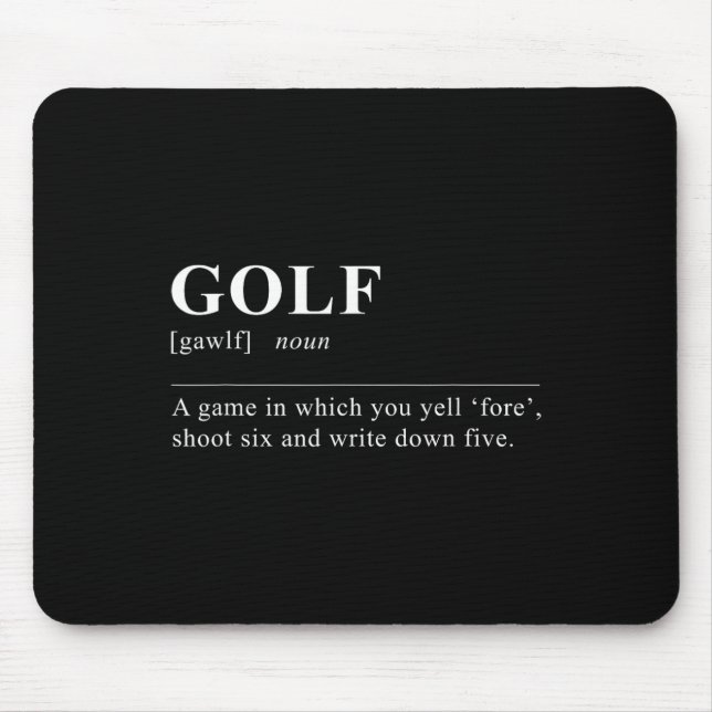 Funny Golf Definition Musmatta (Framsidan)
