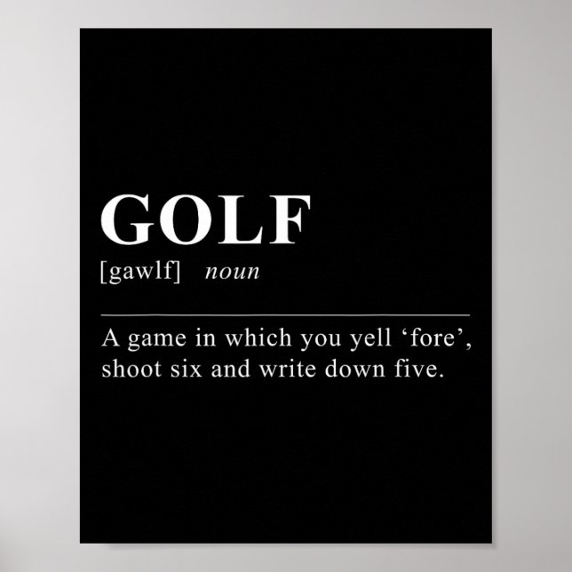 Funny Golf Definition Poster (Framsidan)