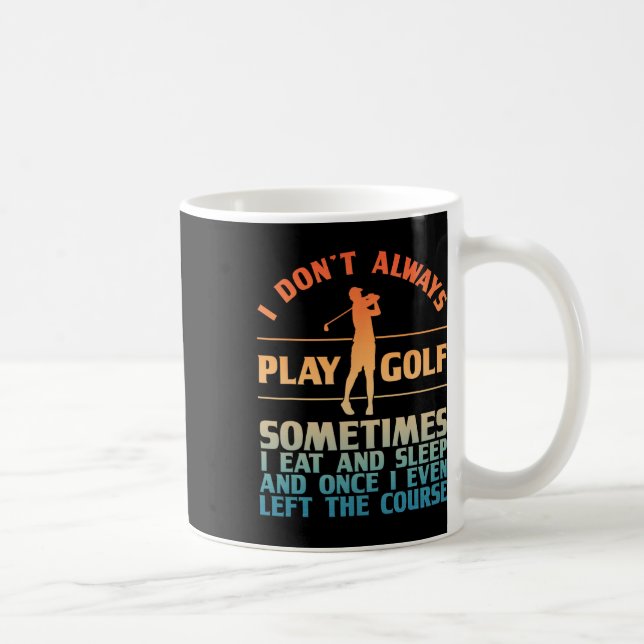 Funny Golf Design För manar Women Golf Player Golf Kaffemugg (Höger)