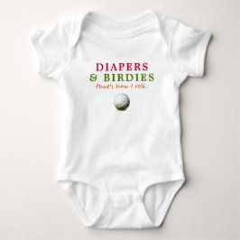 Funny Golf Diaper and Birdies T Shirt