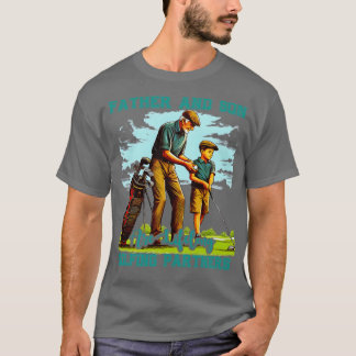 Funny Golf Far Son Matching Bass Dady Pappa Boys T Shirt