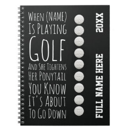 Funny Golf Gifts For Her Teen Girls Women Player Anteckningsbok