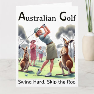 Funny Golf-hälsningskort Kort