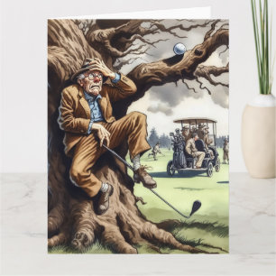 Funny Golf-hälsningskort Kort