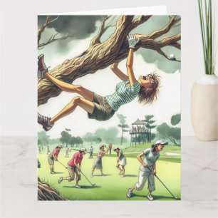 Funny Golf-hälsningskort Kort
