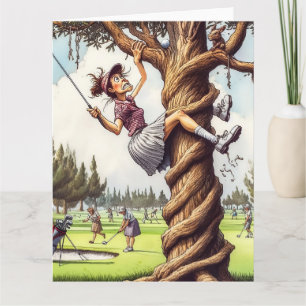 Funny Golf-hälsningskort Kort