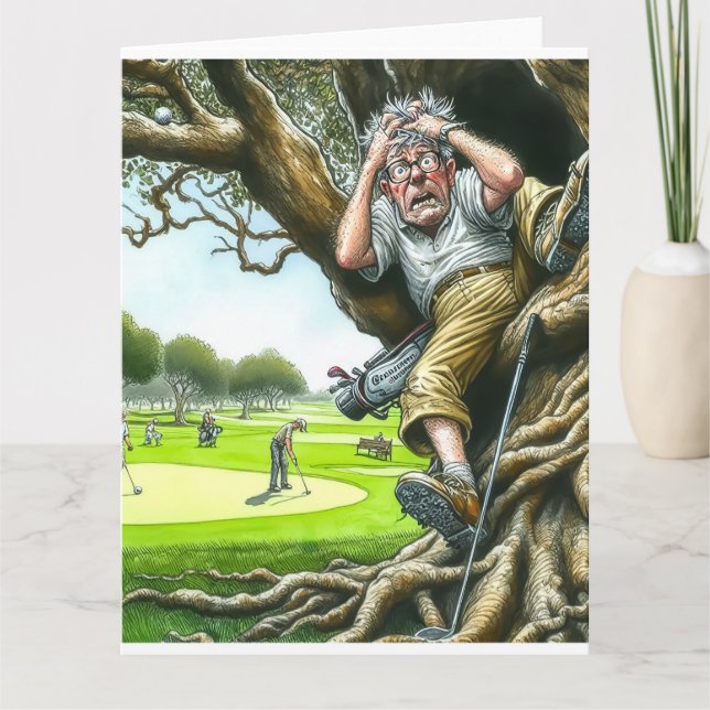 Funny Golf-hälsningskort Kort (Framsida)