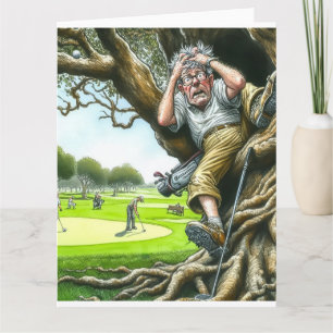 Funny Golf-hälsningskort Kort