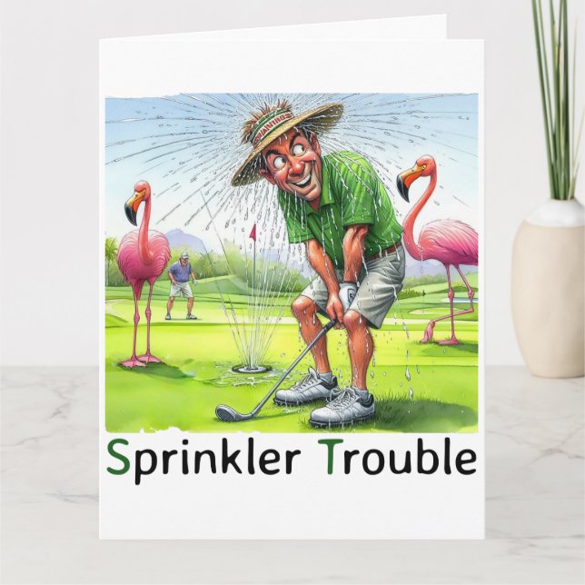 Funny Golf-hälsningskort Kort (Framsida)