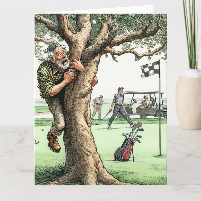 Funny Golf-hälsningskort Kort (Framsida)