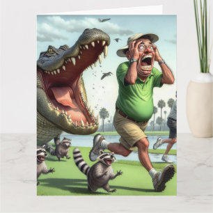 Funny Golf-hälsningskort Kort