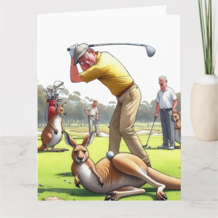 Funny Golf-hälsningskort Kort