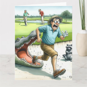 Funny Golf-hälsningskort Kort