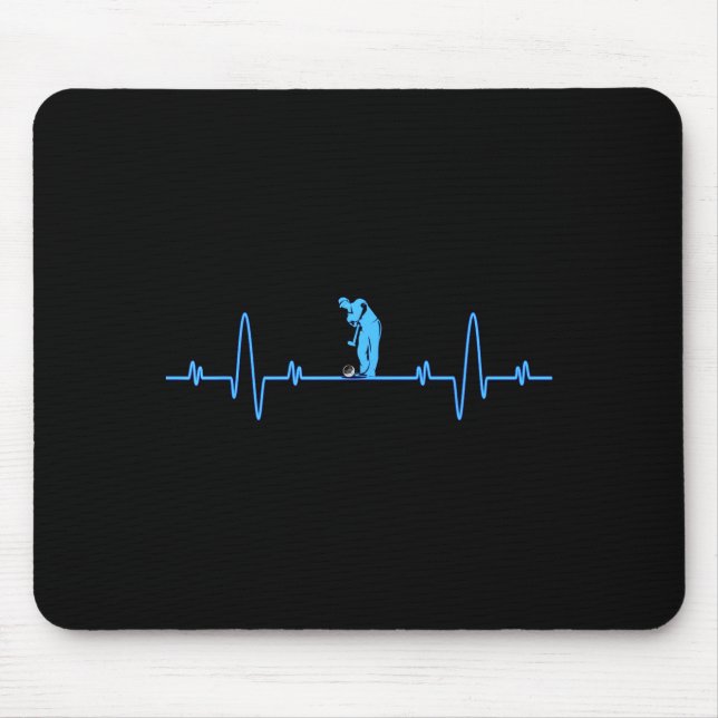Funny Golf Heartbea - Golfers Men Women Cool  Musmatta (Framsidan)