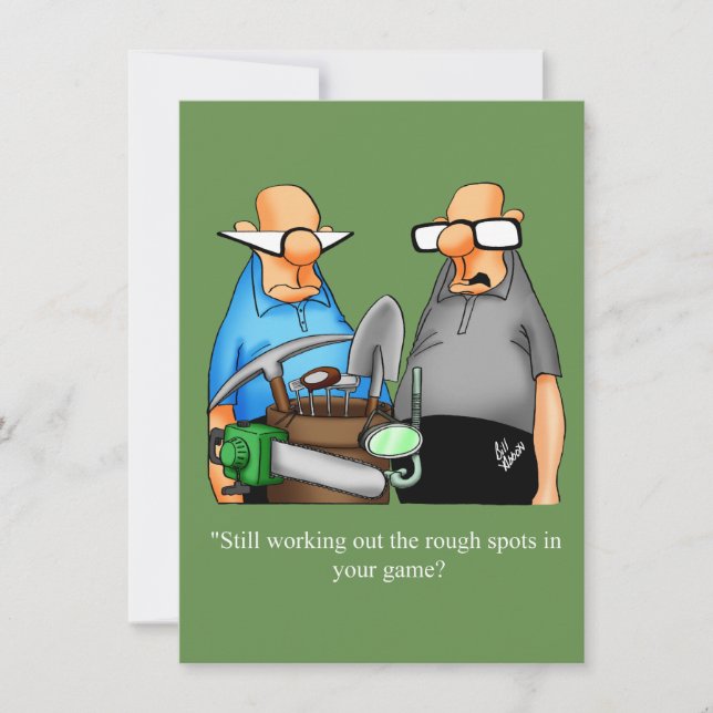 Funny Golf Humor Birthday-inbjudan Inbjudningar (Framsida)