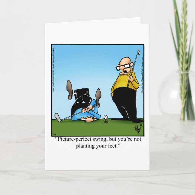 Funny Golf Humor Blank Greeting Card Kort (Framsida)