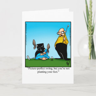 Funny Golf Humor Blank Greeting Card Kort