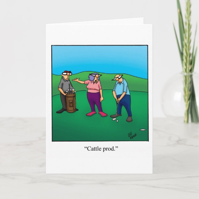 Funny Golf Humor Blank Greeting Card Kort (Framsida)