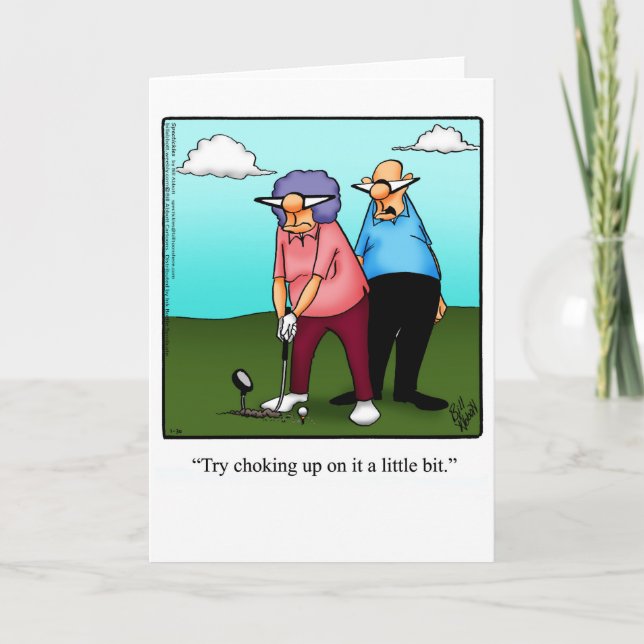 Funny Golf Humor Blank Greeting Card Kort (Framsida)