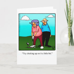 Funny Golf Humor Blank Greeting Card Kort