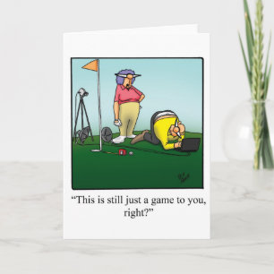 Funny Golf Humor Blank Greeting Card Kort