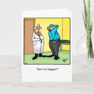 Funny Golf Humor Blank Greeting Card Kort