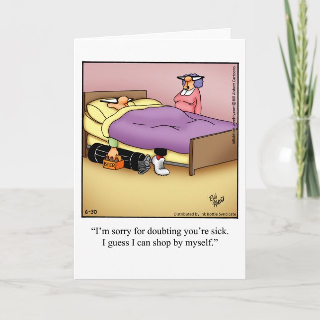 Funny Golf Humor Blank Greeting-kort Kort (Framsida)