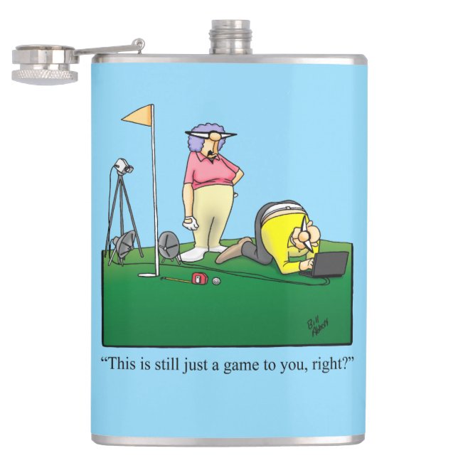 Funny Golf Humor Hip Flask Gift Fickplunta (Öppnad)