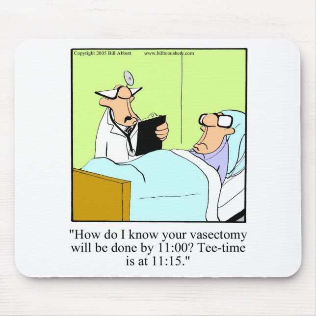 Funny Golf Humor Mousepad Gift Musmatta (Framsidan)