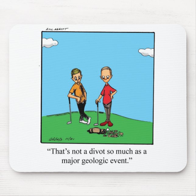 Funny Golf Humor Mousepad Musmatta (Framsidan)