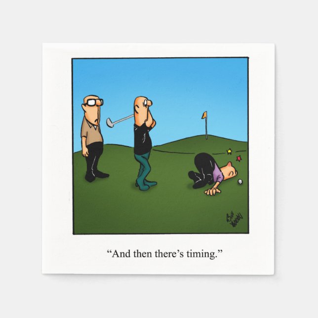 Funny Golf Humor Napkins Pappersservett (Framsidan)