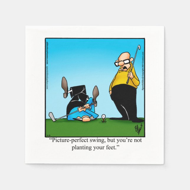 Funny Golf Humor Party Napkins Pappersservett (Framsidan)