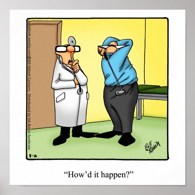 Funny Golf Humor Poster Gift (Framsidan)