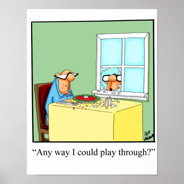 Funny Golf Humor Poster Gift (Framsidan)