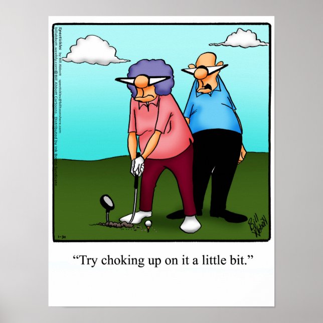 Funny Golf Humor Poster Gift (Framsidan)