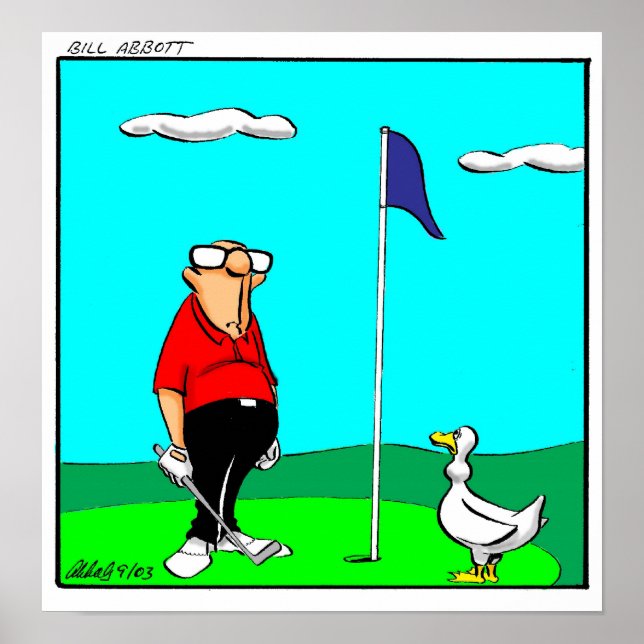 Funny Golf Humor Poster Gift (Framsidan)