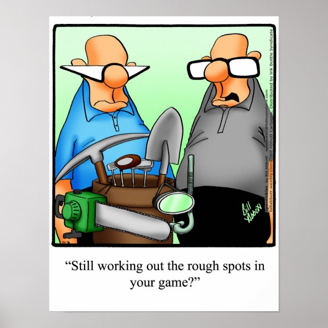 Funny Golf Humor Poster Gift (Framsidan)