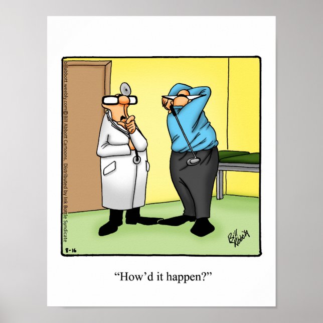Funny Golf Humor Poster Gift (Framsidan)